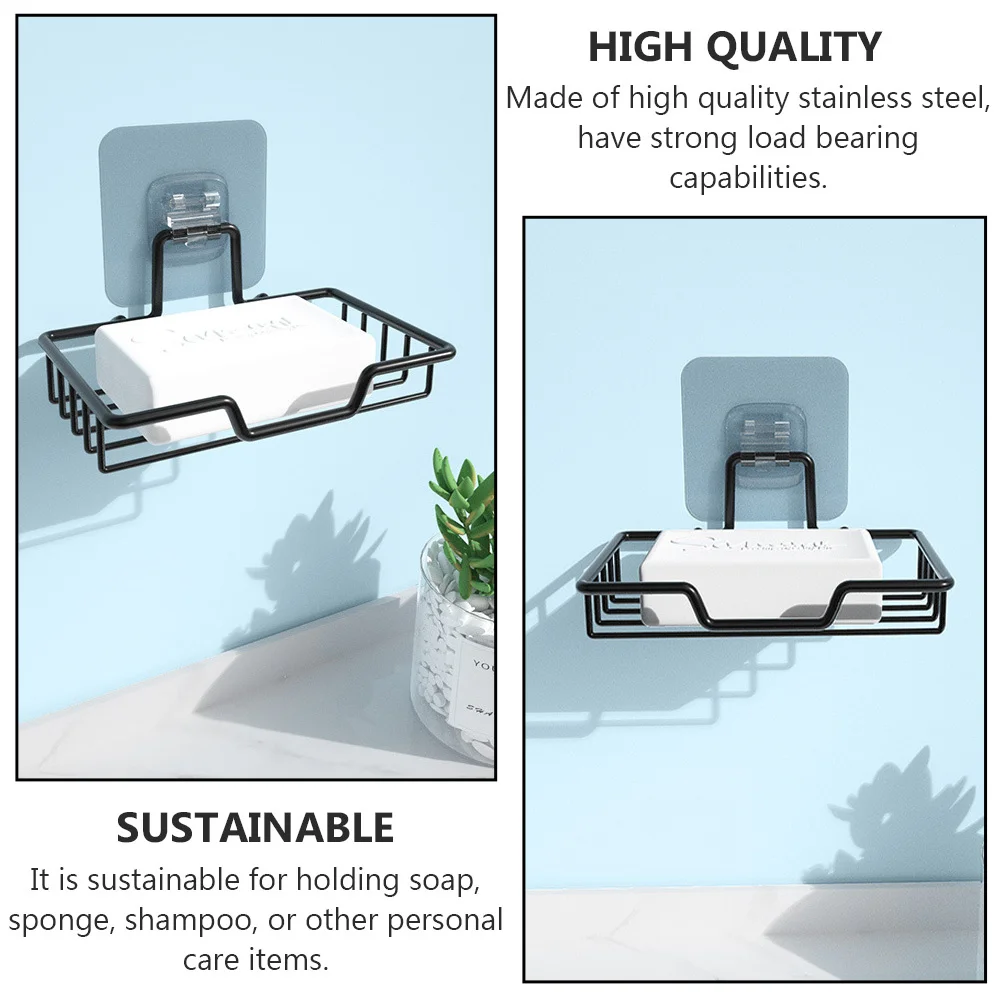 

Stainless Steel Shower Storage Shelf No Drilling Adhesive Bathroom Wall Organizer for Soap Sponge Shampoo Caddy Rack