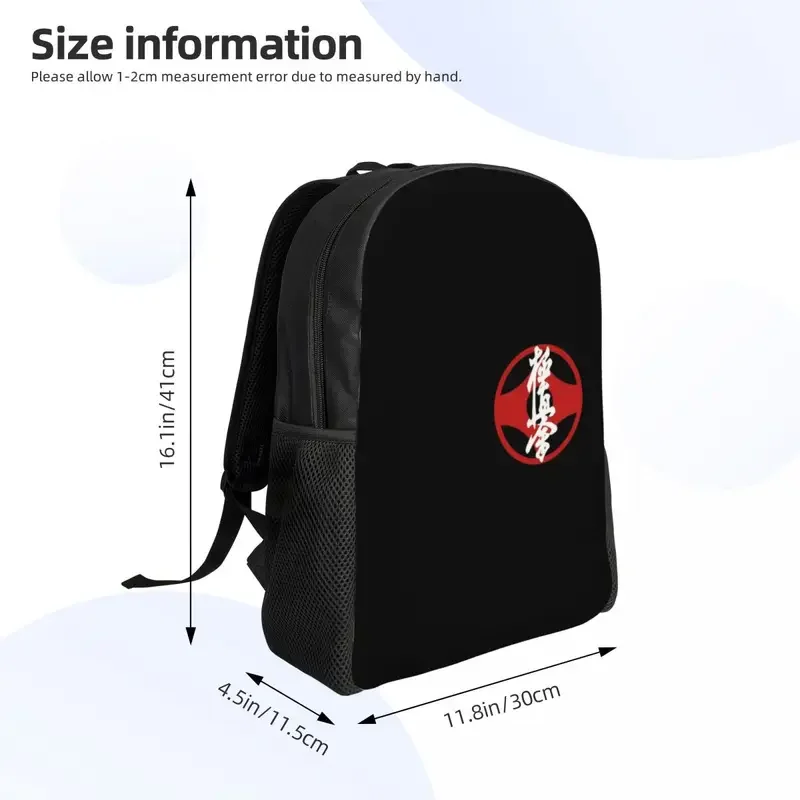 Mochila de logotipo Kyokushin personalizada para homens e mulheres, mochila escolar, bolsas de artes marciais, moda