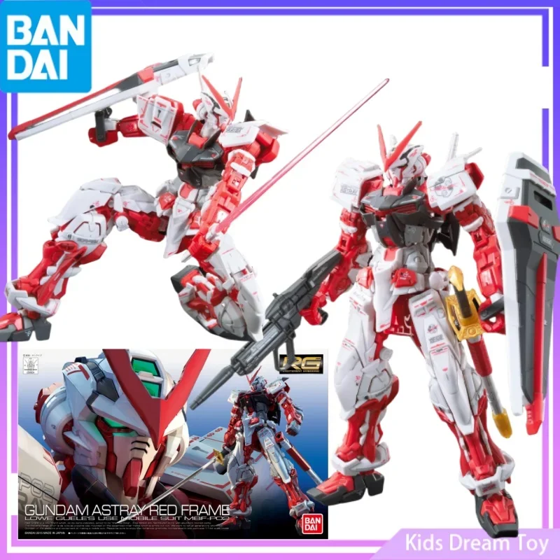 Bandai in Stock Original RG 1/144 GUNDAM ASTRAY RED FRAME MBF-P02 Anime Action Figure PVC Collectible Toys Gifts for Boys Girls