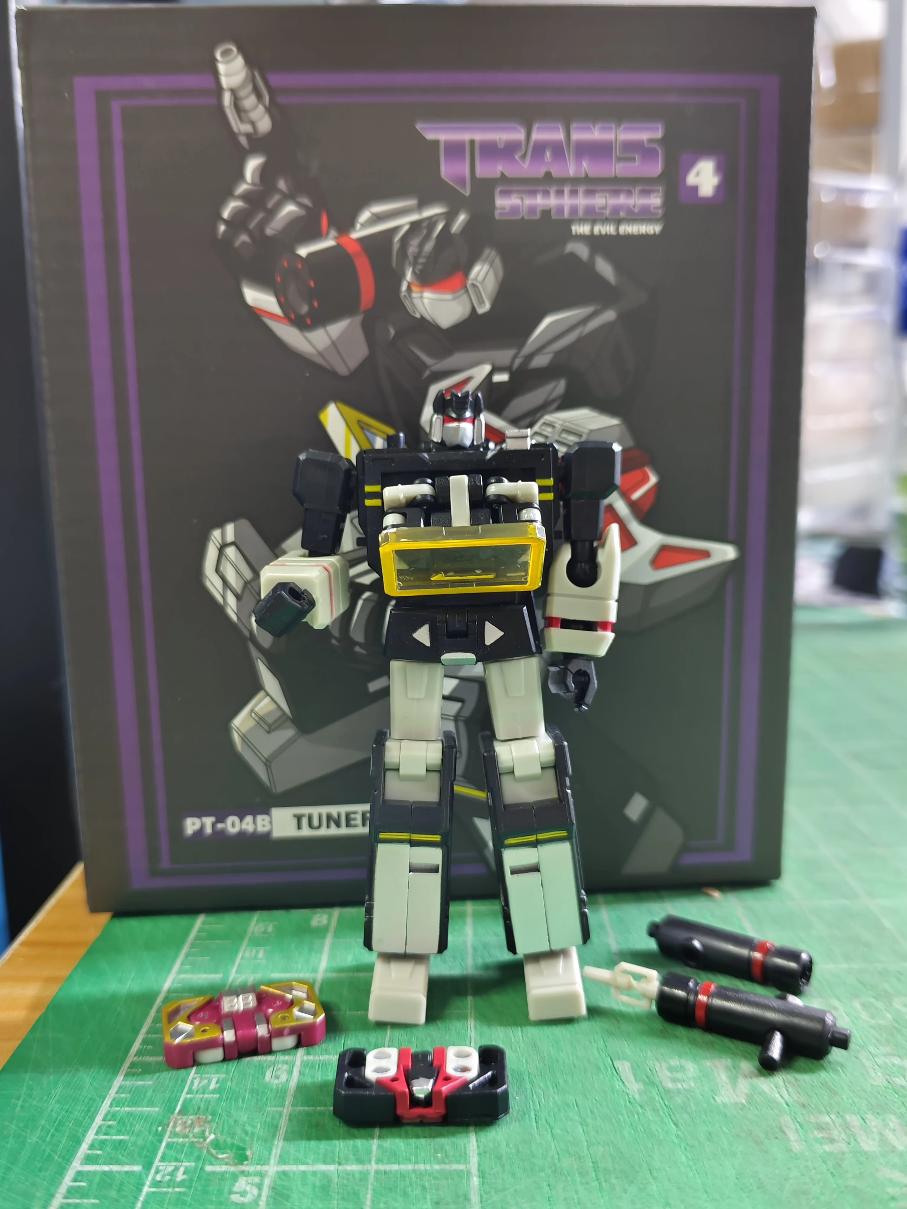 PT-04 Black Soundwave PT04 PT04B Transformation Tape G1 Mini Pocket War KO DX9 Action Figure Robot Toys Kids Gift