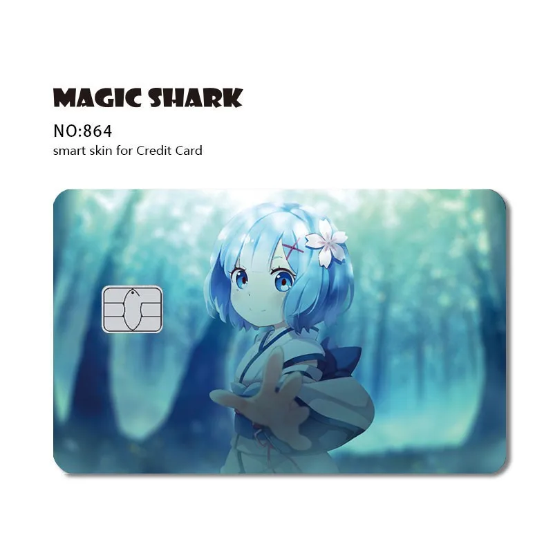 Anime Unicorn Basketball Berry Zombie Game Sticker Film Skin Front Cover for Small Chip Debit Credit Card