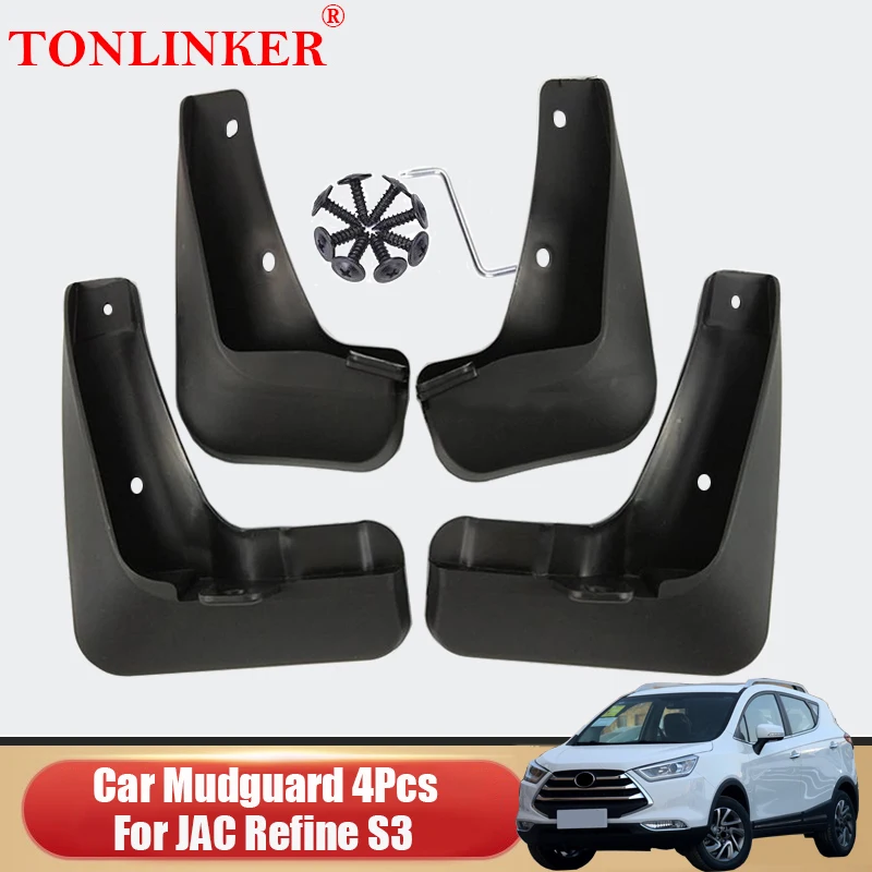 

TONLINKER Car Mudguard For JAC S1 Rein 2011-2013 Front Rear Mud Flaps Mudguards Splash Guards Fender Mudflaps 4Pcs Accessories S