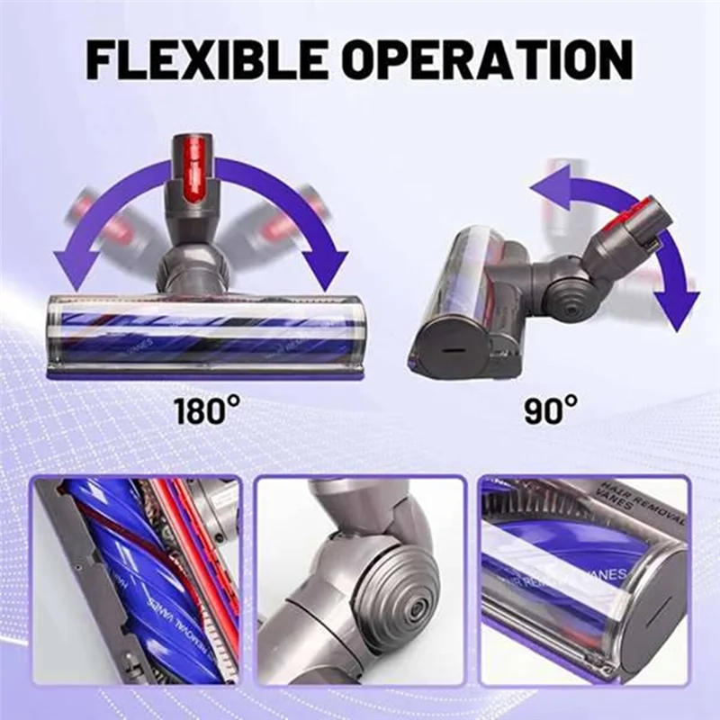 

Quick-Release Motor Head Cleaner Replacement For Dyson V7 V8 V10 V11 V15 Vacuums With Flexible Extension Hose Dust Brush
