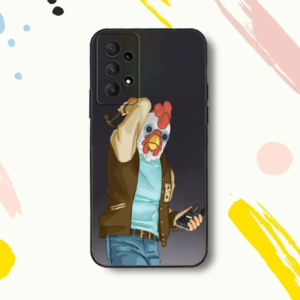 حافظة هاتف HotlineS Game Miami-es لهاتف سامسونج جالاكسي A 80,72,73,91,53,22,51,52,5G,Plus,J,Note غطاء أسود ناعم #2