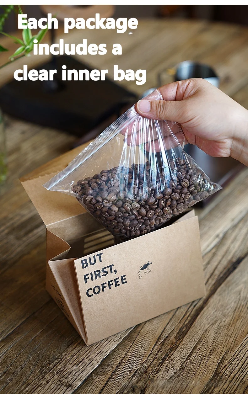 12/20pcs coffee themed pyramid boxes with handle paper gift bags for small gifts corporate events and retail display - view 6