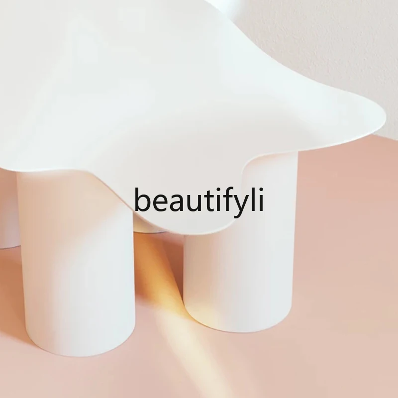 Wave coffee table Nordic simple small table special-shaped wabi-**** style cloud flower table