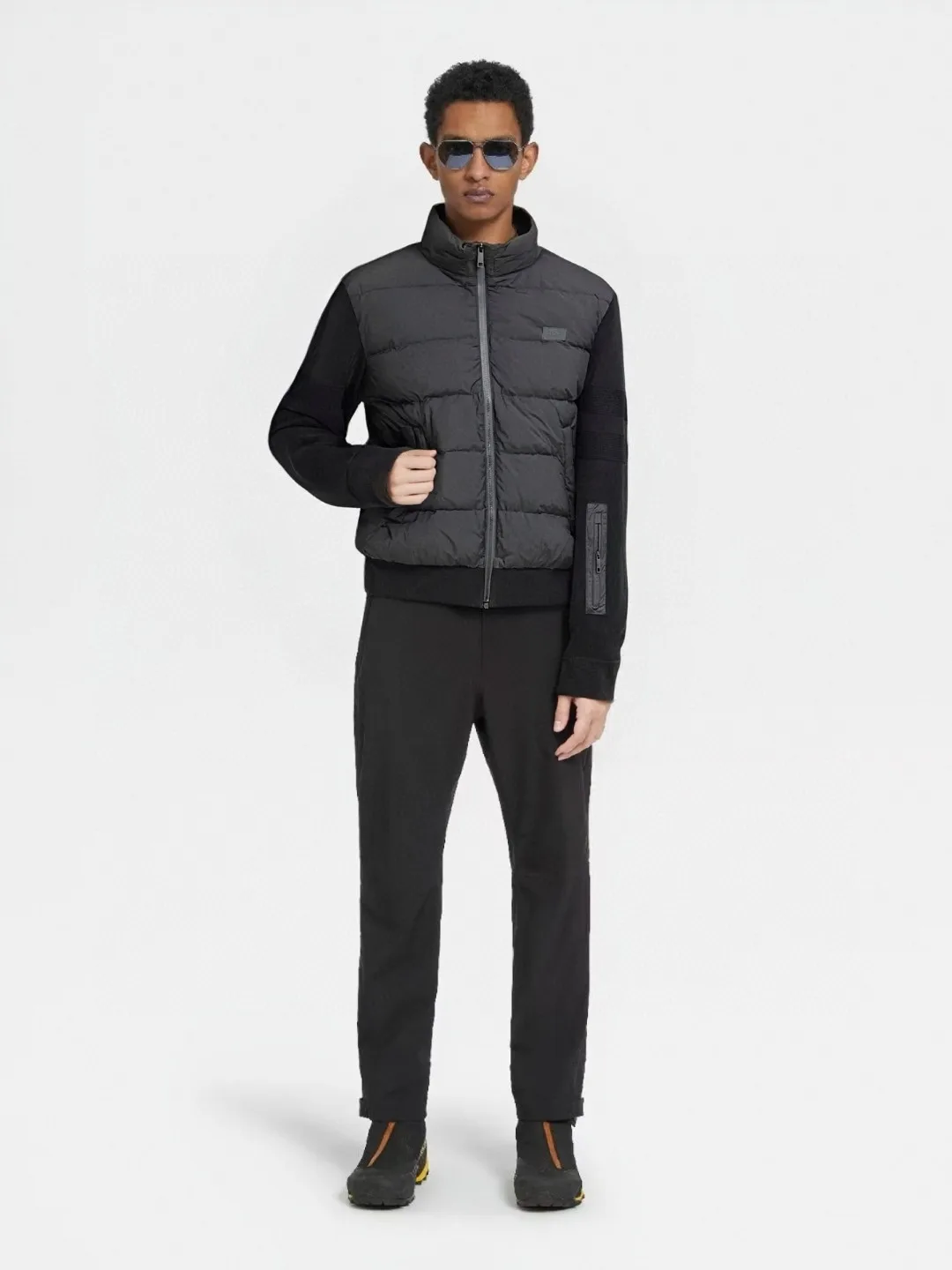 

Faionable Patchwork Bae Autumn Winter Men's down Jaet Stand Collar Coat Trendy MHTO Brand Youth Daily Wear