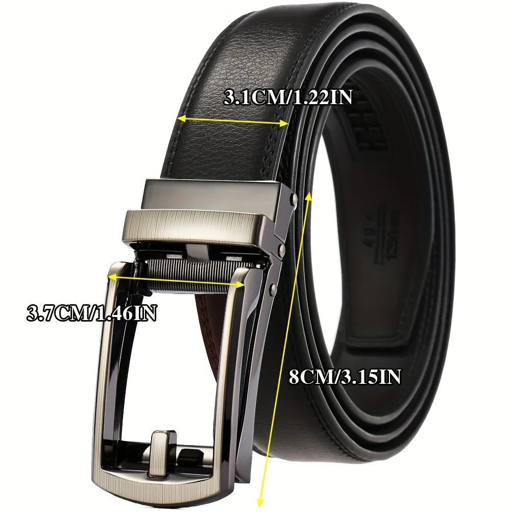 105-140 150 160 170cm Plus Size PU Leather Belt Imitation Needle Automatic Buckle Waistband Men Larger Longer Trendy Casual Belt