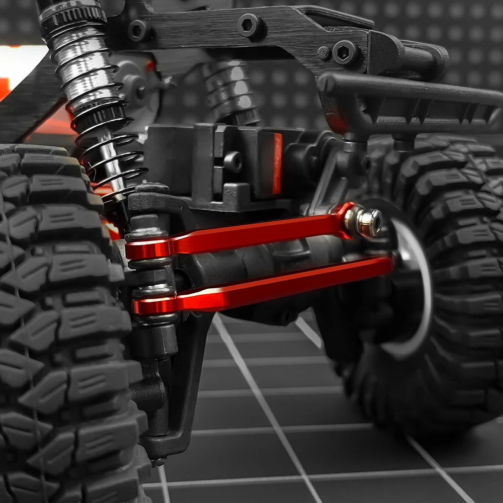

MIBIDAO Aluminum Alloy Steering Linkage Set Link Rod for Redcat Ascent 1/18 Crawler Car Upgrade Parts