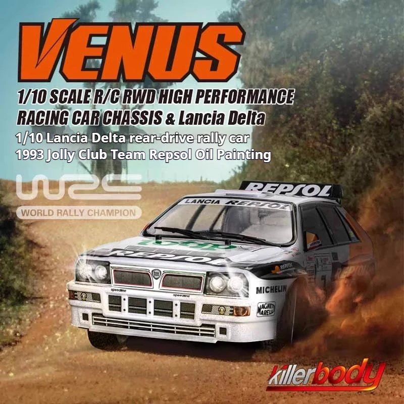 Killerbody 1/10 RC 4WD Szczotkowy Model Symulacyjny z Napędem na Tył, Samochód Rallyowy Terenowy VENUS PC, Karoseria, Zdalnie Sterowany, Zabawka dla Dorosłych