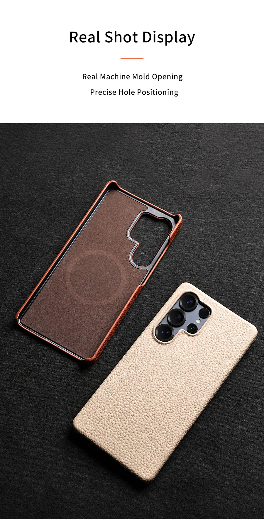 for Magsafe Case for Samsung Galaxy S26 S24 S25 Ultra Plus Natural Cowhide Leather Magnetic Protector Luxury Phone Back Cover