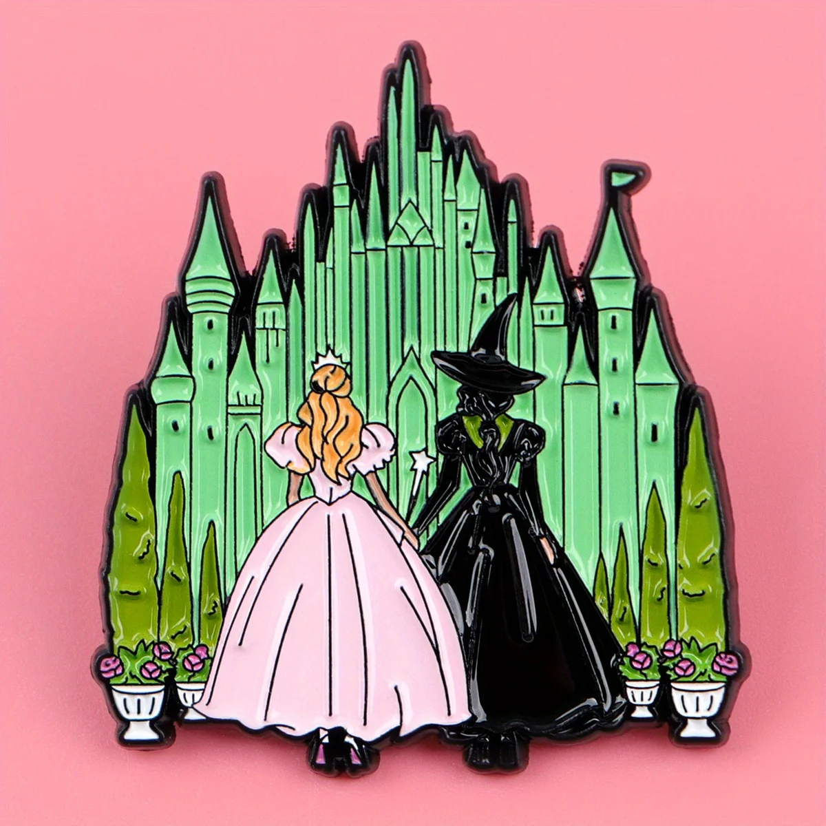 

1pc cute lapels pin with vivid mage and princess design, perfect for backpack, clothing, gifts