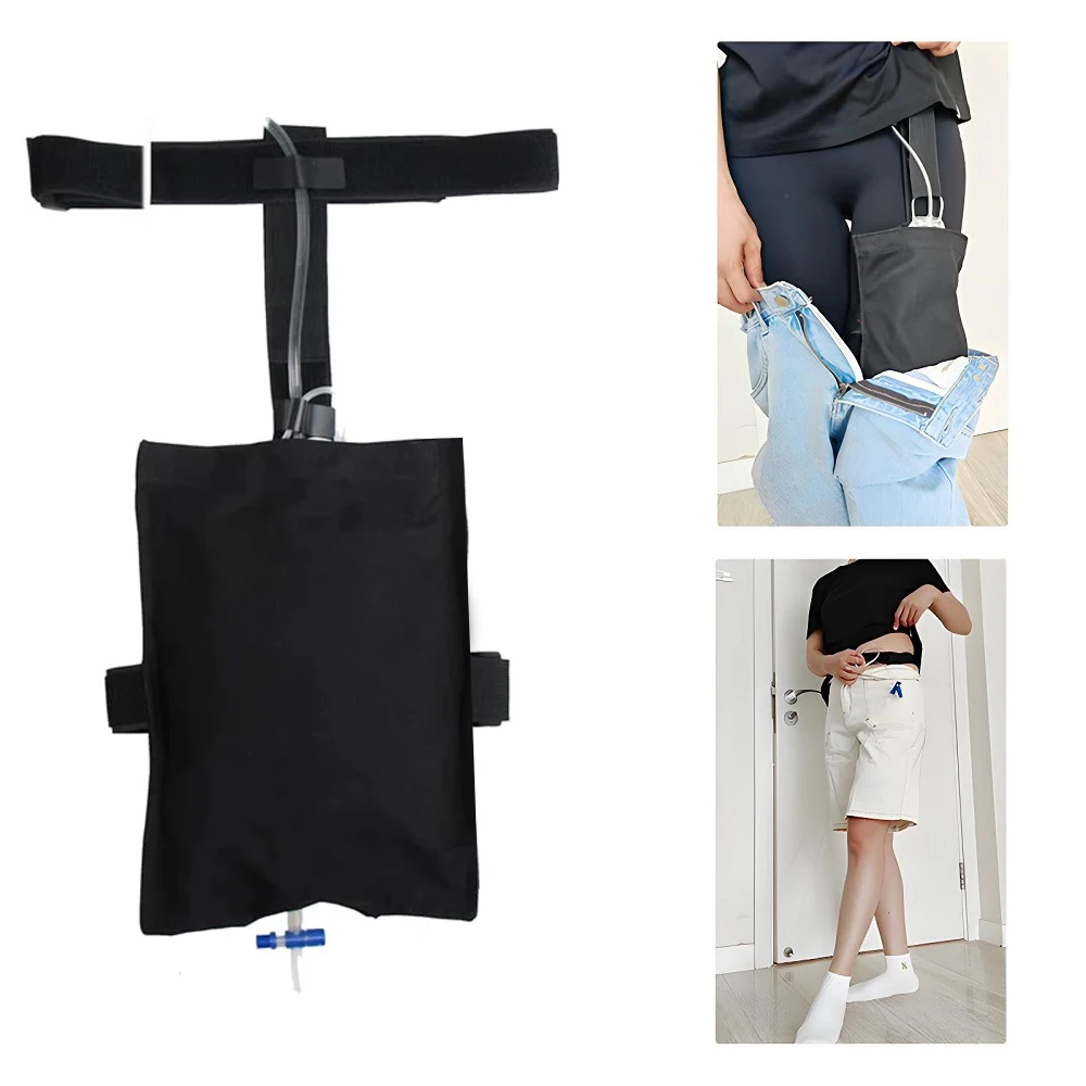 Urinary Drainage Bag Waist Bag with Fixed Storage for External Bladder Ostomy Collection Leg Bag Holder Catheter Uri