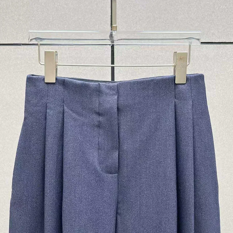 2026, New Arrival, Women's High-Waisted Pleated Wide-Leg Pants, Fashionable Retro Straight-Leg Pants, High-Quality Dress Pants,