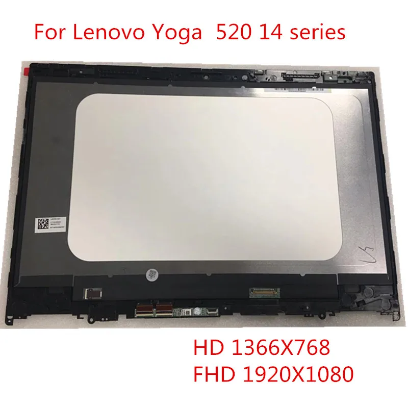 

5D10N45603 5D10N45602 For Lenovo Yoga 520-14IKB Flex 5-1470 LCD Screen+Touch Digitizer Assembly With Frame