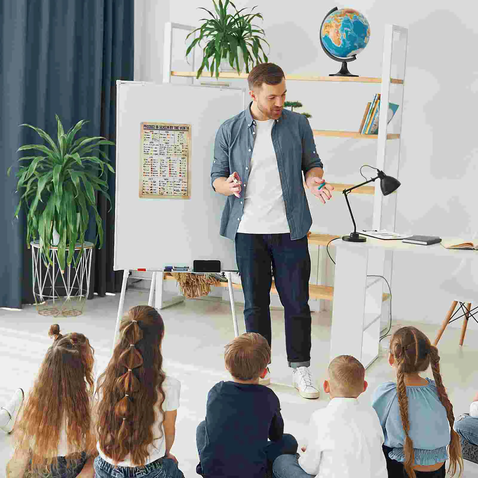 Vintage Plant Infographic Season Fruit Vegetable Sign Gift for Kitchen Chart Poster Wall Metal