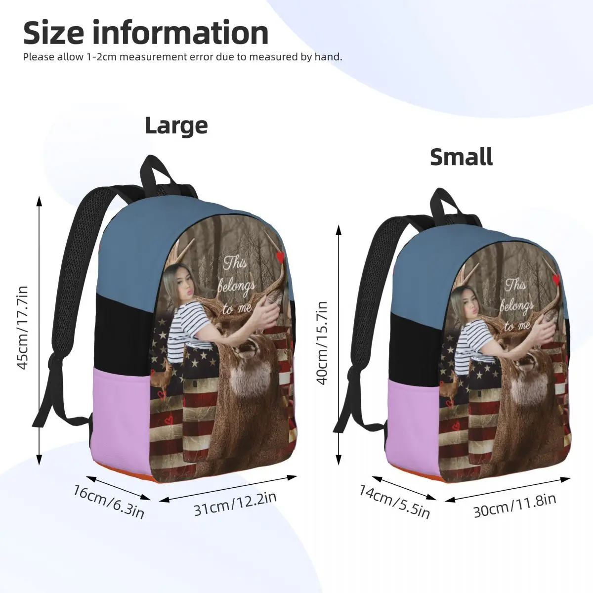 Sac à dos en toile orchidée pour hommes et femmes, sac à dos de voyage, sac à dos de randonnée, sac de lycée, cadeau de mode