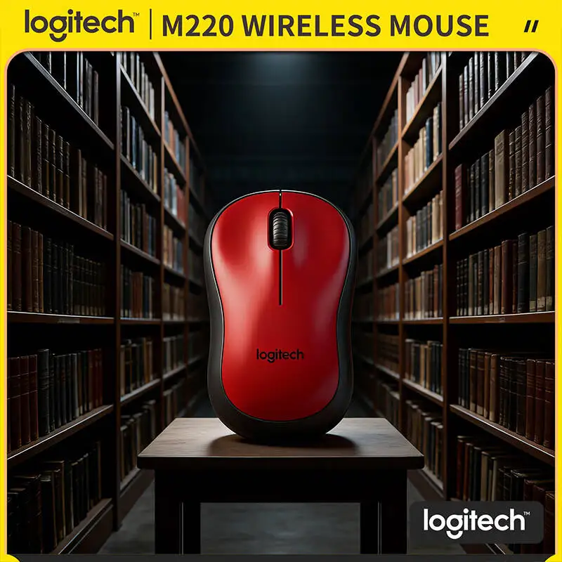 

Logitech M220 Wireless Quiet Mouse 3 Buttons 18-Month Battery 2.4GHz Stable Connection Compact Design
