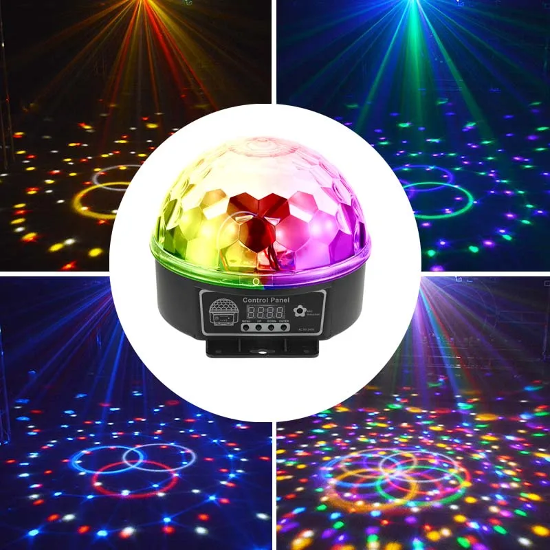 LED Crystal Magic Ball Lamp DMX Crystal Stage Lighting Effect With Remote Control Wedding Party Christmas Atmosphere Light