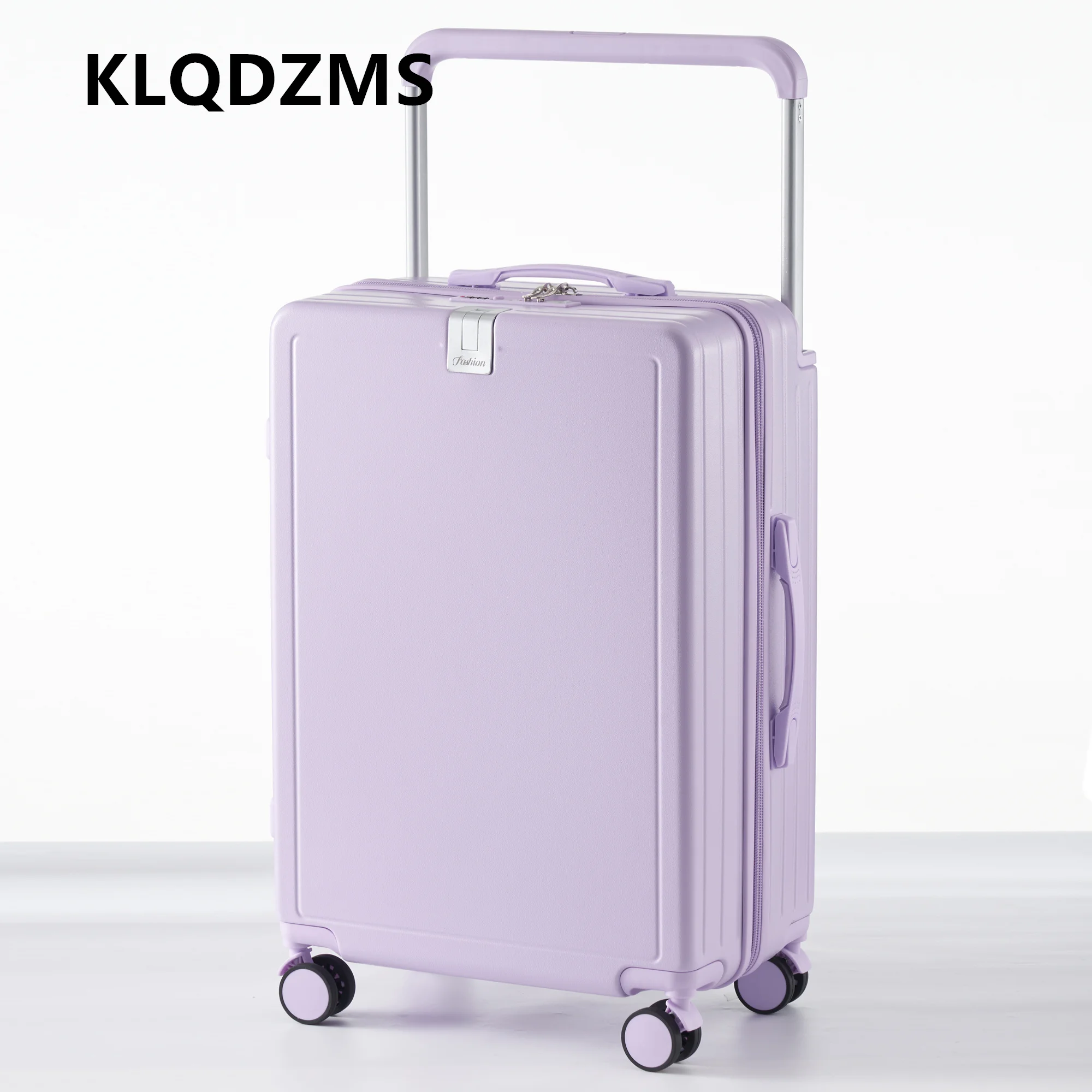 Klqdzms 20 "22" 24 "26" 28 Polegada mala com zíper caixa de embarque do pc multifuncional trole caso caixa de senha de grande capacidade bagagem