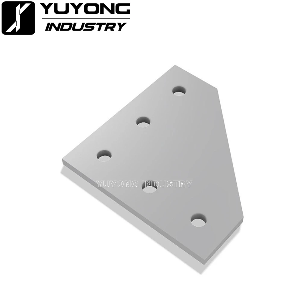 Impresora 3D de 100 unids/lote, 90 grados, 60x60x4MM, tipo L con placas de unión de 5 agujeros para perfiles de aluminio con ranura en V CNC 2020