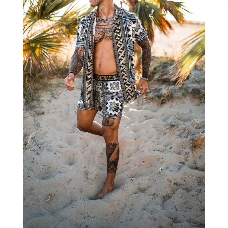 

Qui Dry Casual Мужской комплект irt Spring Trend с принтом ort orts Удобный дышащий хлопок ort Sve Мужской средний возраст