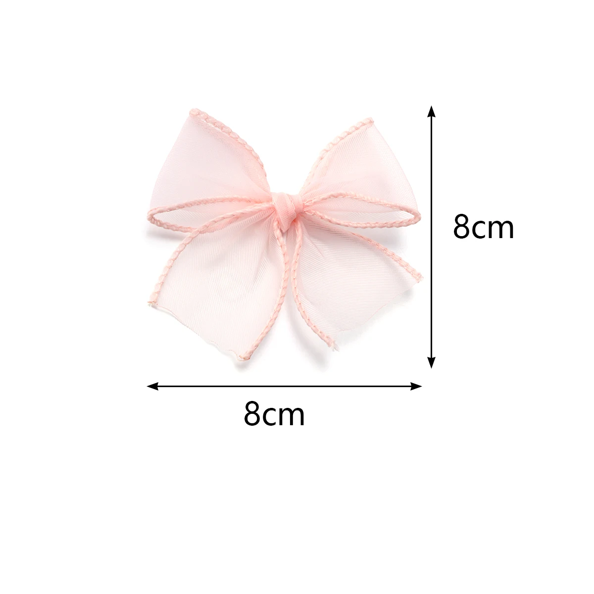 10Pcs/Lot 8cmx8cm Ribbon Width 4cm Cute Organza Tulle Fishtail Ribbon Bowks For DIY Sewing Crafts Bouquets Party Christmas Decor