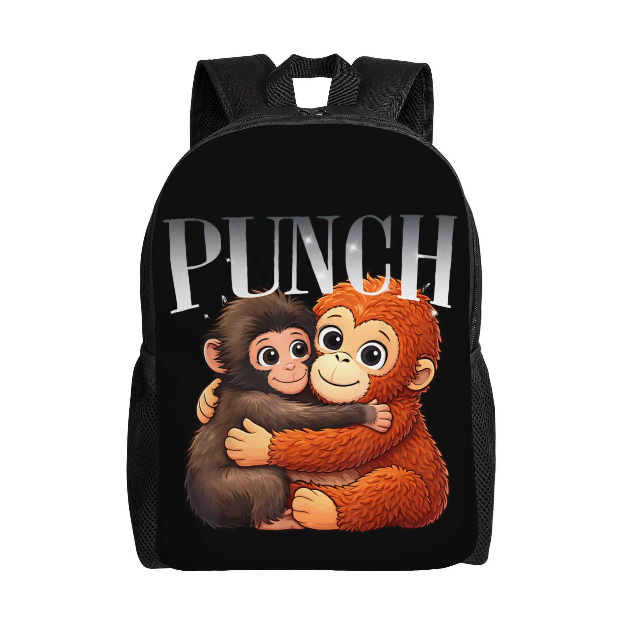 

Рюкзак Punch Monkey Hugging Oran-Mama, повседневный, легкий, для студентов, для работы, для мужчин и женщин, сумка через плечо для ноутбука