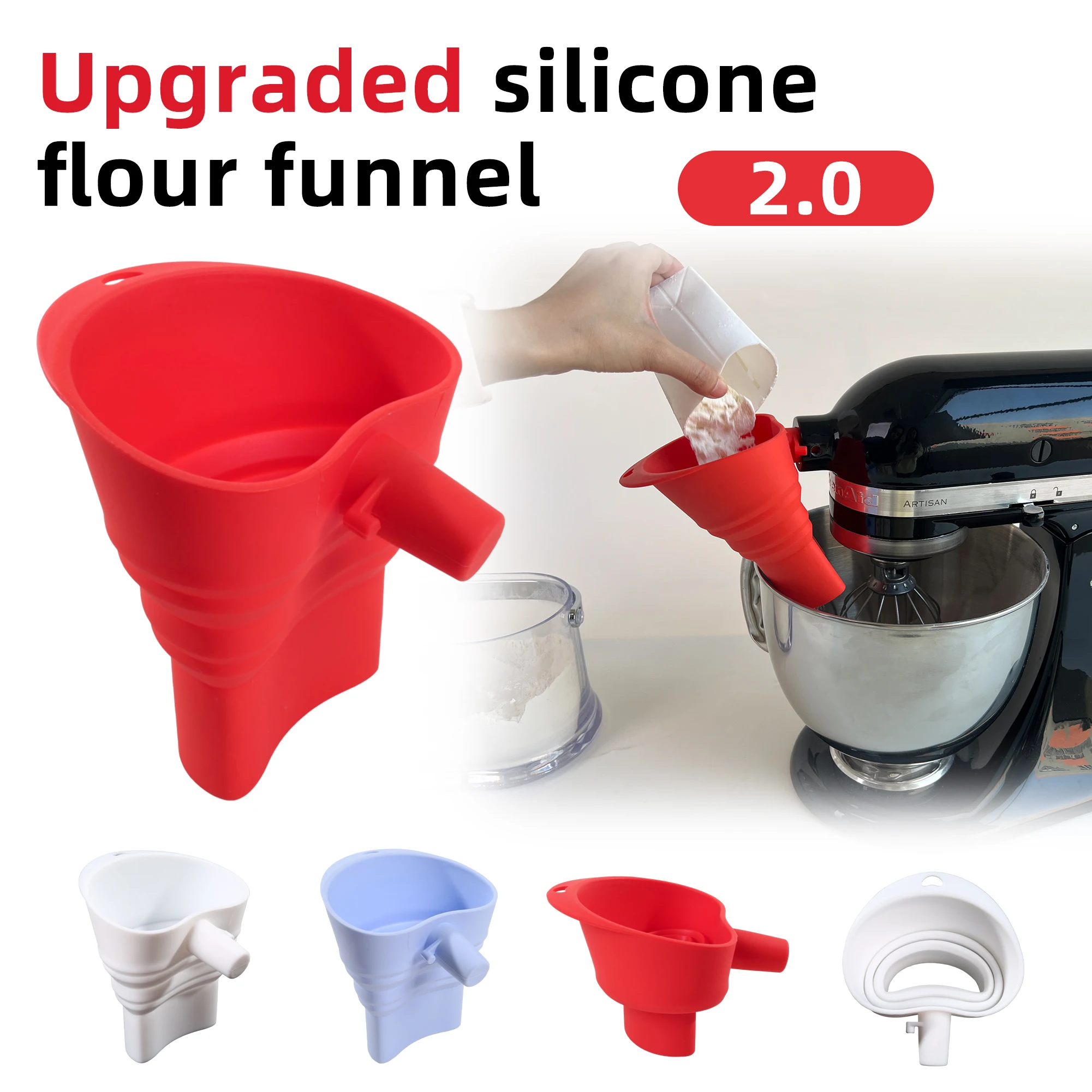 1/3 Stück Silikon-Mehl-Trichte – Kitchen Baking Aid Bewertung und Preis