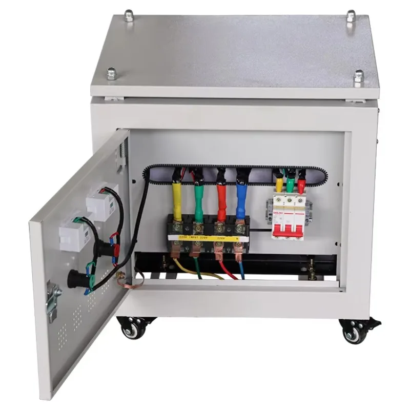 Transformador de potência trifásico de alta qualidade tipo seco 10KVA 15KVA 20KVA 220V a 380V Step up e Step Down Transformador de tensão