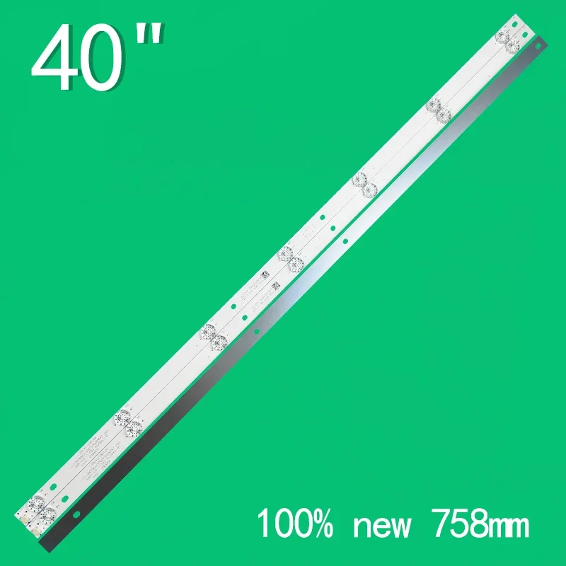 758mm LED Backlight strip 7 Lamp for Hyundai H-LED40F502BS2S CRH-Z40E6000303007036ADREV1.0 A34 LB-C400F16-E60-C-G01-XRD1 40E6000