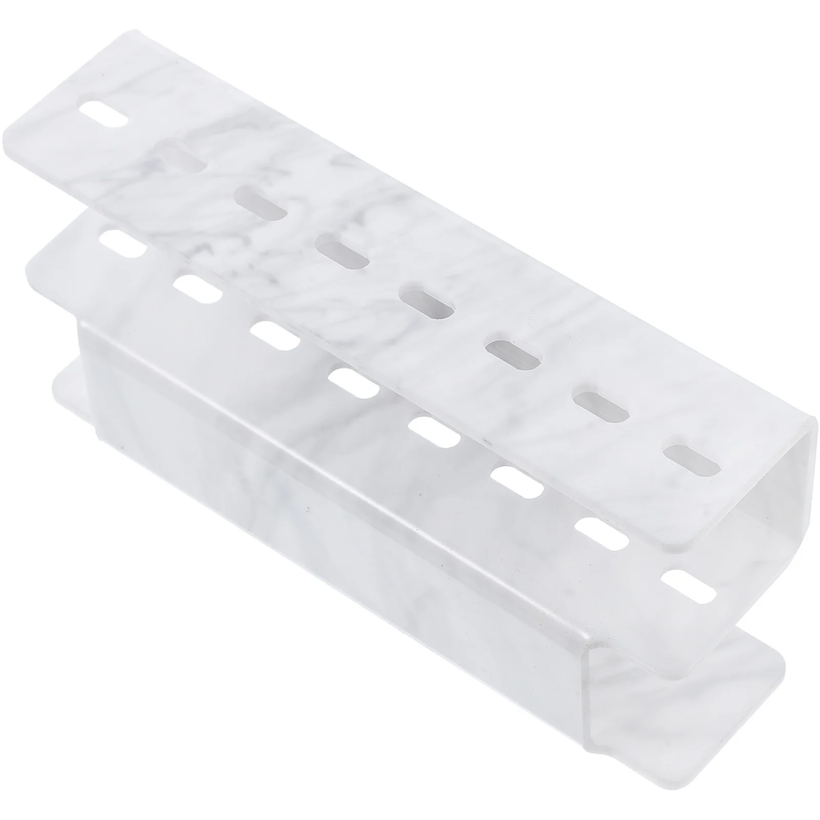 8-Hole Acrylic Tweezers Storage Rack Marble Design Eyelash Tweezers Holder Makeup Brush Organizer Display Stand