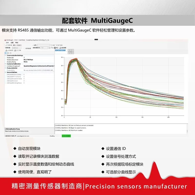 TRF series large gallium sensing high-precision multi-channel PT100 thermal resistance temperature measurement module