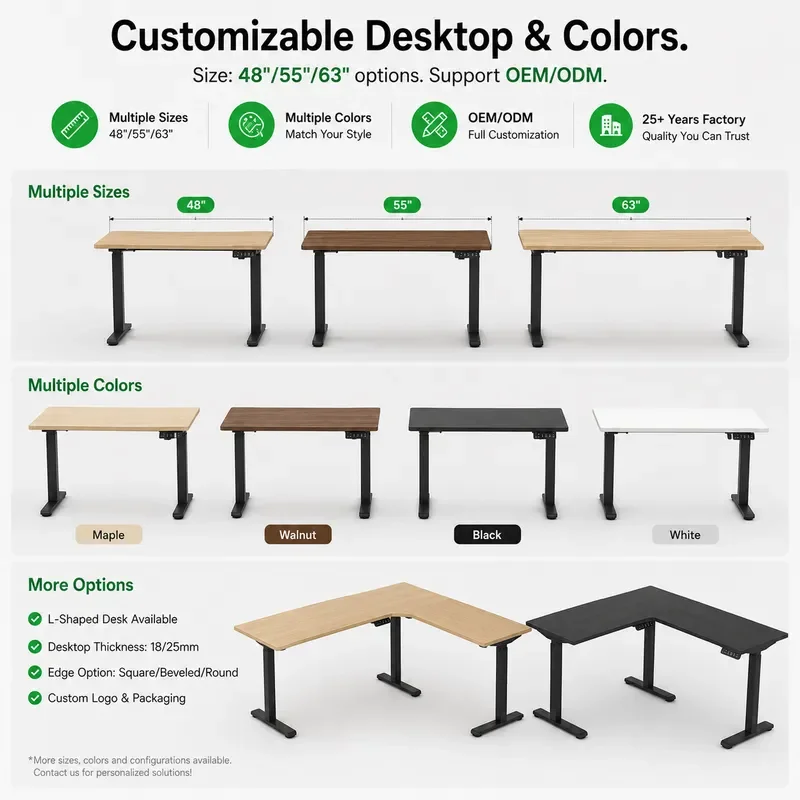 For ES13 Electric Lifting Table Desk Single Motor Legs Intelligent Computer Gaming E-sports Standing Workstation Home Office