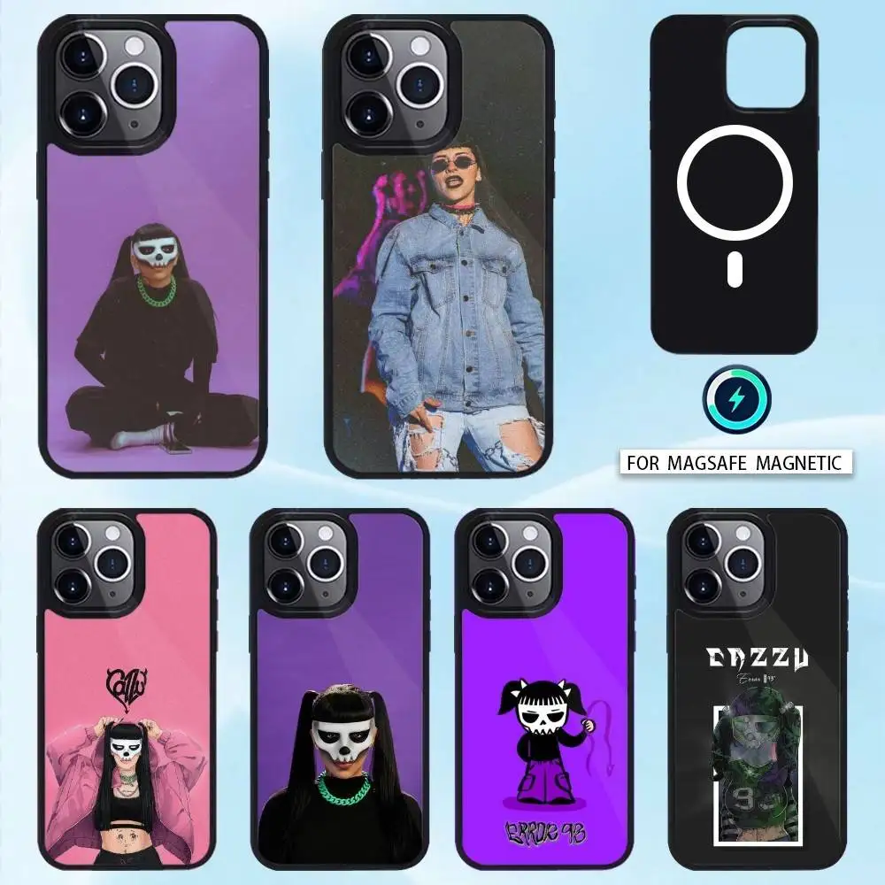 

Cazzu Error 93 Singer Phone Case Magnetic For iPhone16 15 14 13 12 Pro Max For Magsafe Wireless Charging Cover