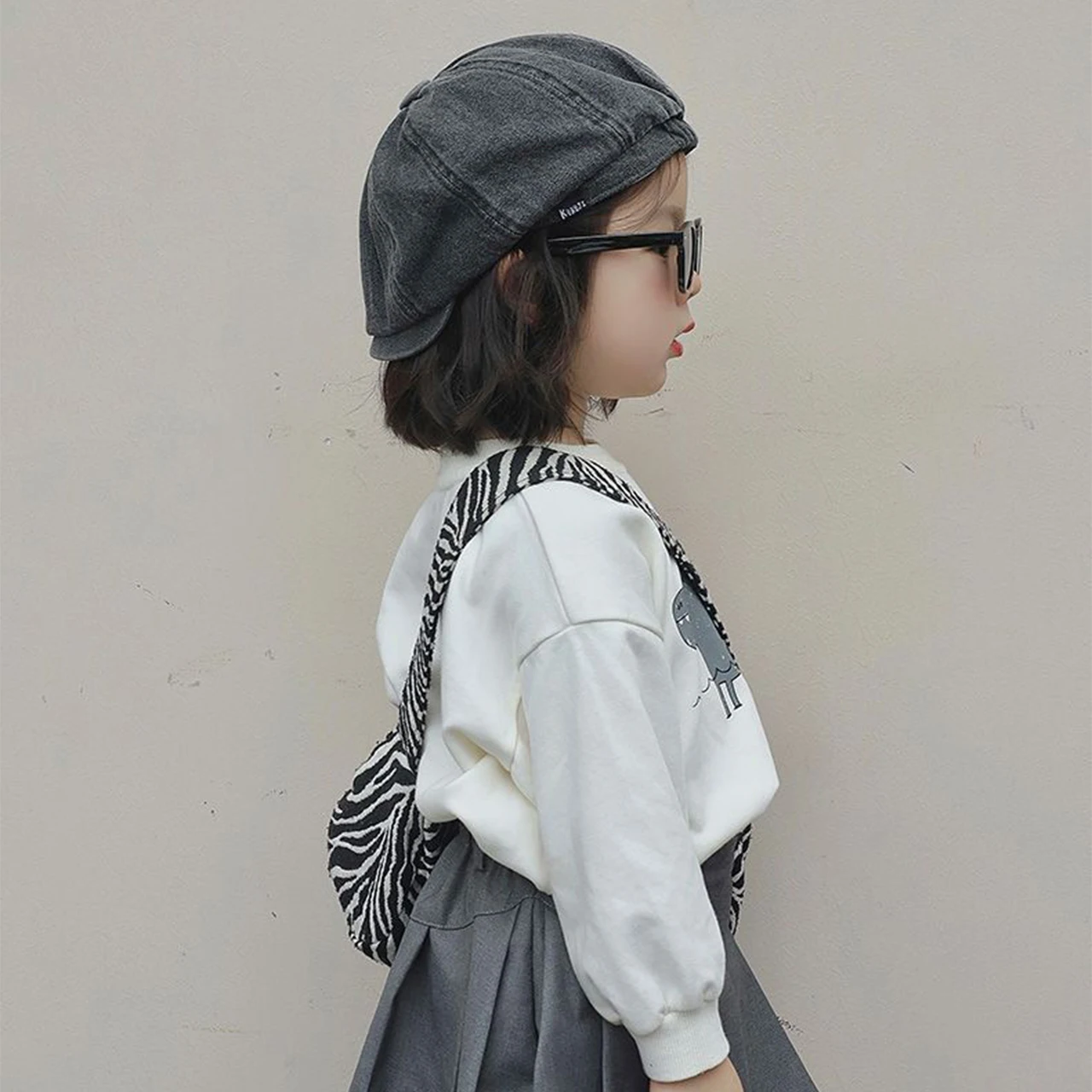 Fashion Retro Denim Beret 2-7Year Kids Newsboy Cap Boys Girls Spring Autumn Sunshade Duck Tongue Hat Children Baby Sun Hats view 4
