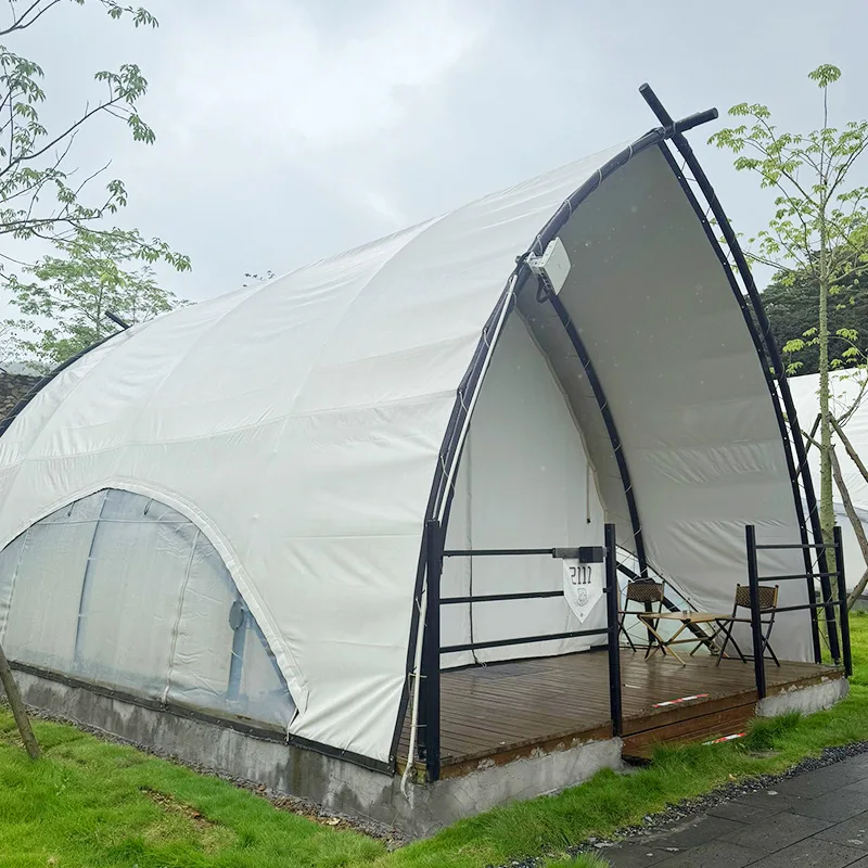 Outdoor double-layer sailing tent scenic camp hotel tent camping light luxury dining homestay tent shade