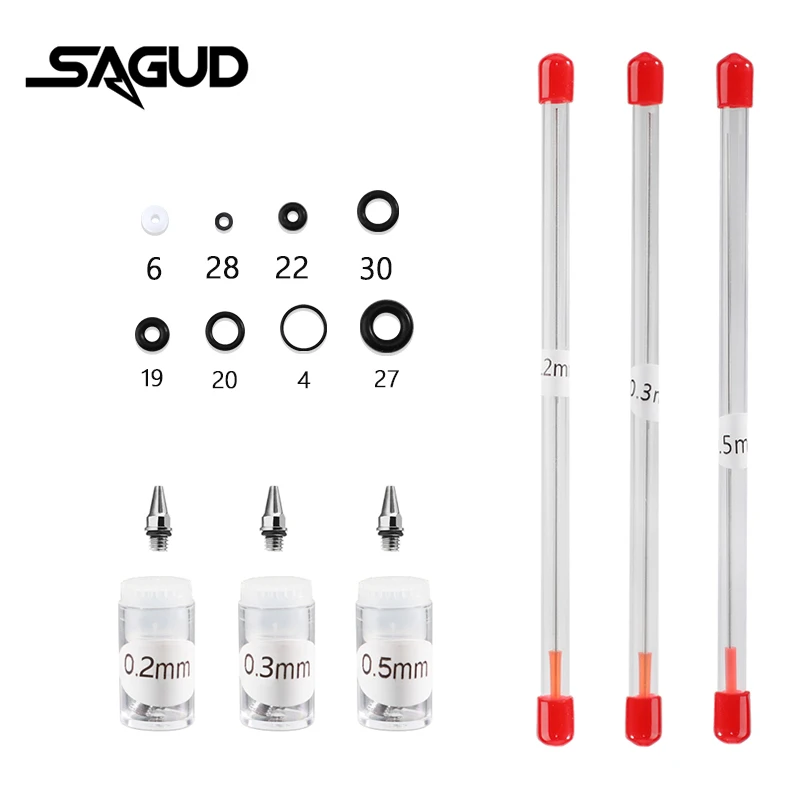 SAGUD Airbrush Accessories Kit Whit Quick Disconnect Adapter 1/8 Quick Realse Fitting Connector for Hose Air Brush Nozzle Parts