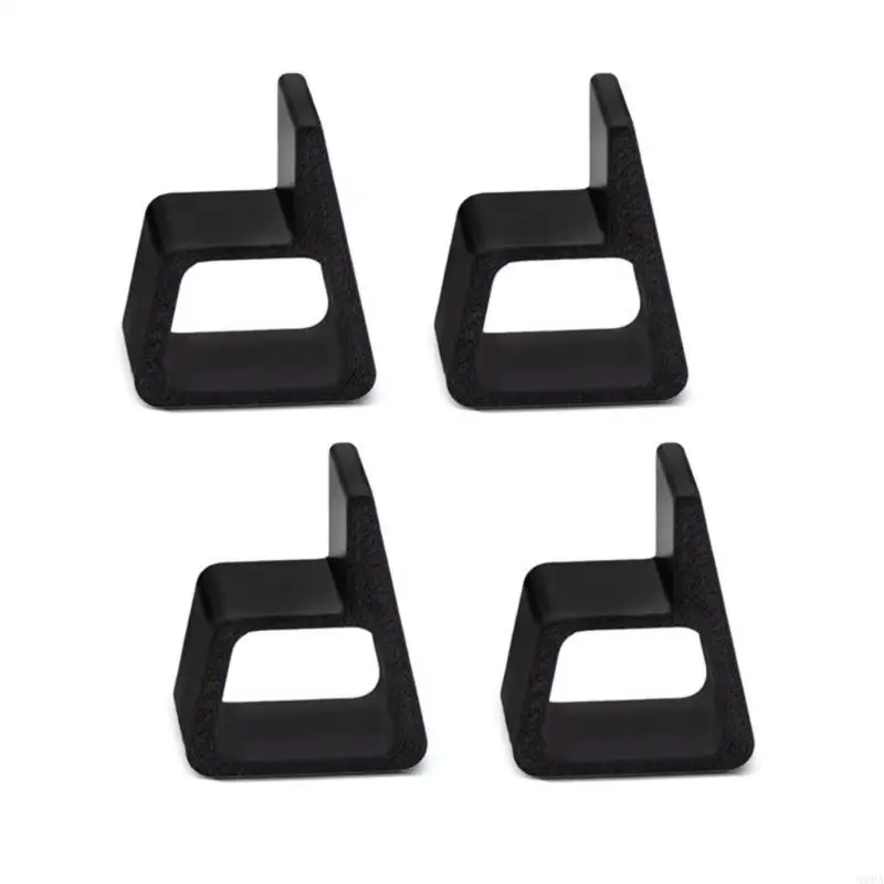 Q6PA Game Console Stand Feet Cooling Horizontal Holder Black 3D Printed Feet for Desk Gaming Setups and Console