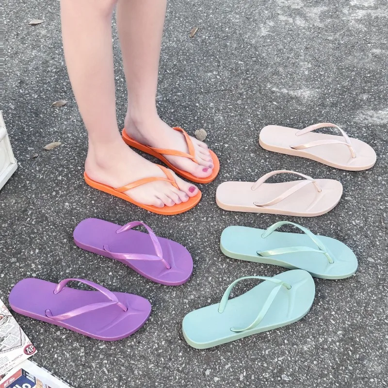 Women Slippers Summer New Fashionable Casual Free Shipping Luxury Comfortable Soft Sole Wear Resistant Elegant Beach Flip Flops