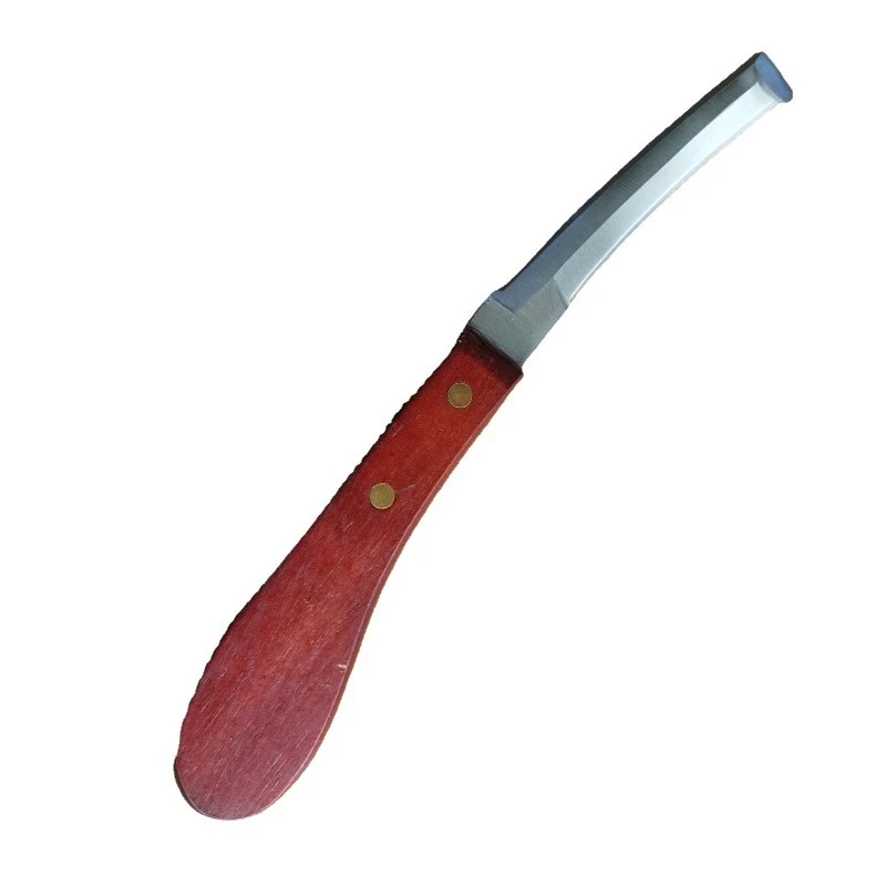 Double Edge Right Hand Farrier Hoof Knife, Trimming & Nailing Tool, For Livestock Repair