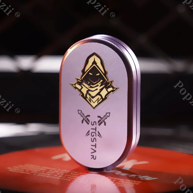 Spystar Assassin gira izquierda y derecha 360 °   Deslizador de empuje mecánico de aluminio, juguete para la ansiedad, dispositivos para aliviar el estrés, juguetes inquietos