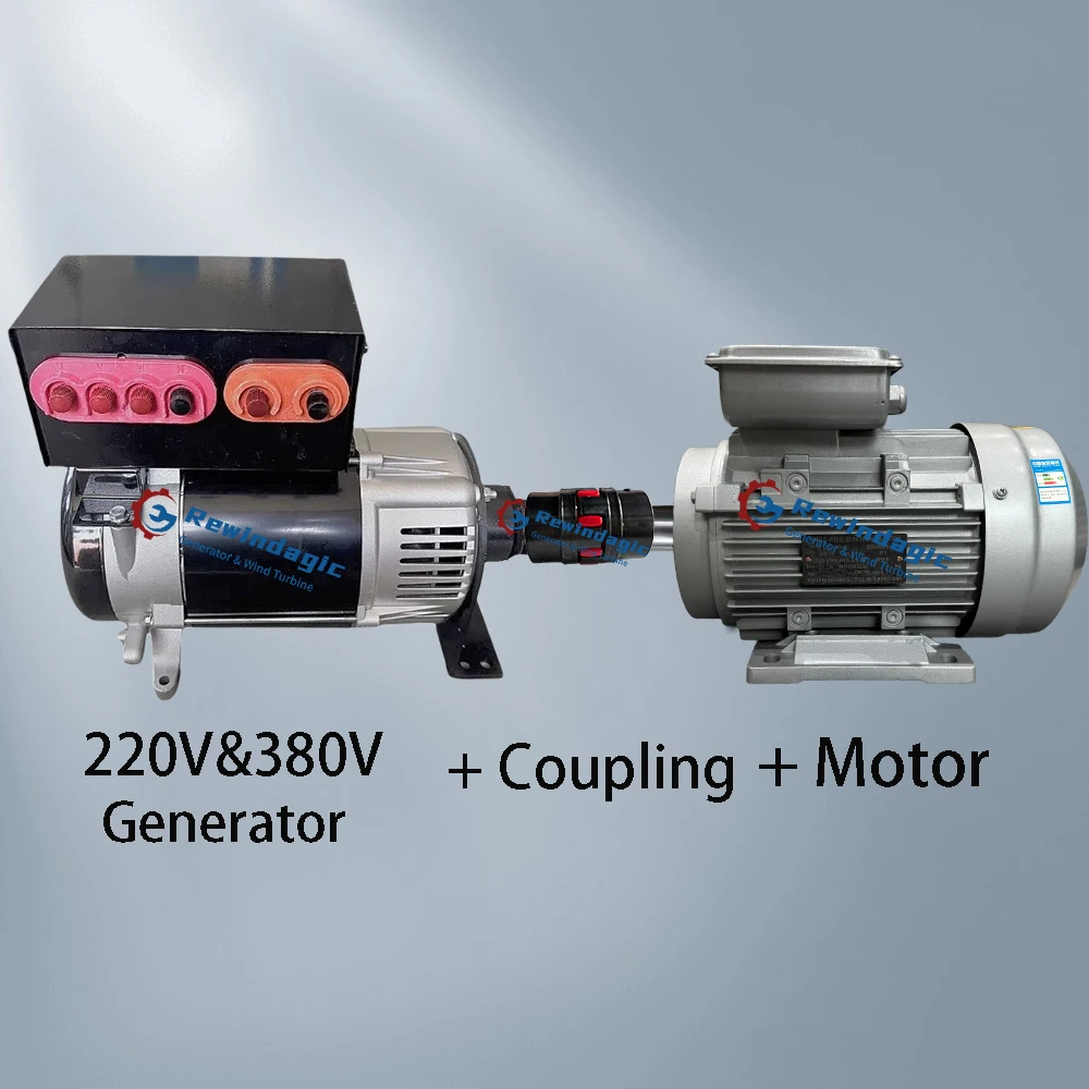 High Power 10000W 20KW 30KW Dynamo 220V 380V AC Uitgang Stabiele Spanning Permanente Magneet Generator met Dual Voltage Systeem