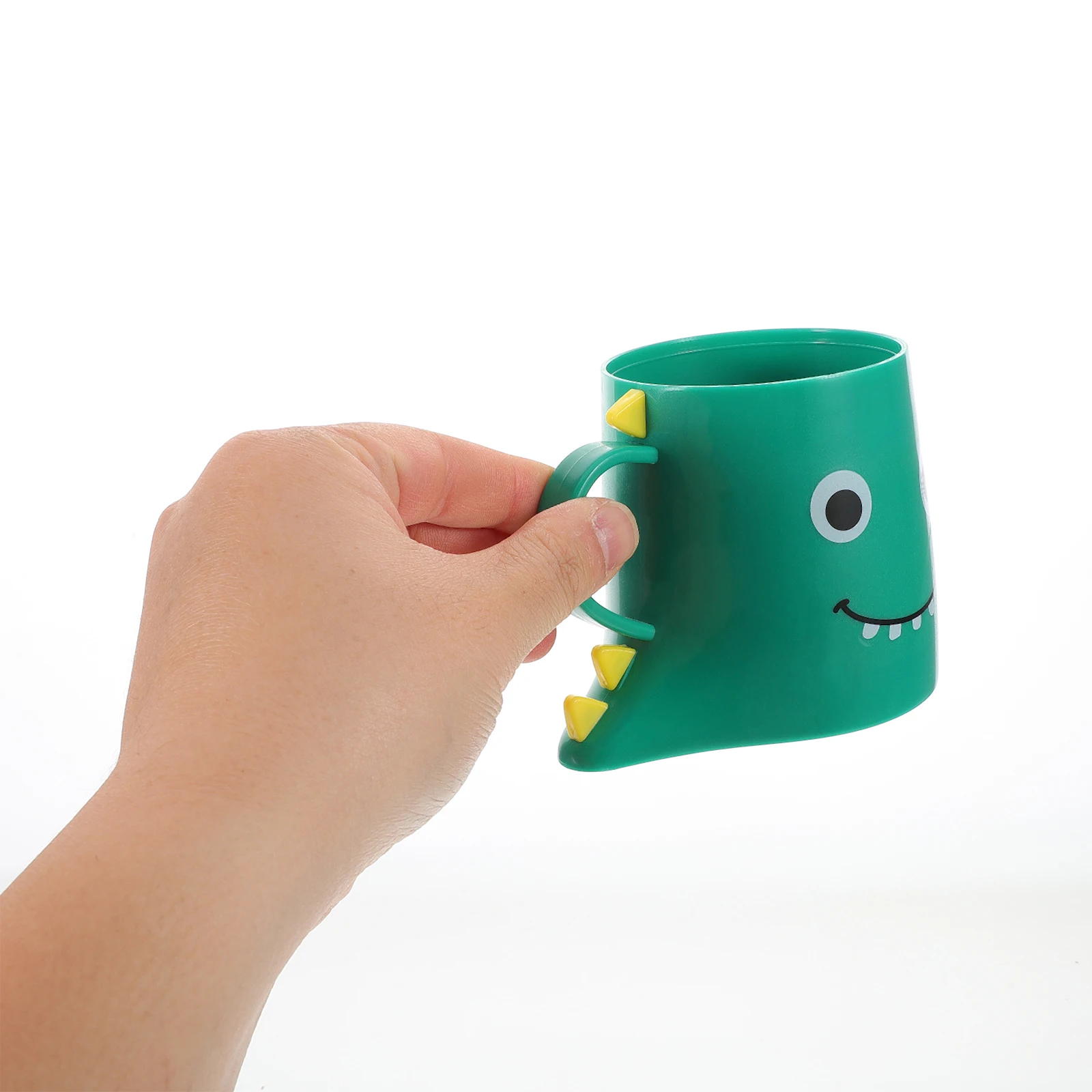 

2Pcs Dinosaur Cartoon Toothbrush Cup Thickened Plastic Mouth Wash Bathroom Use Adorable Design Easy Clean
