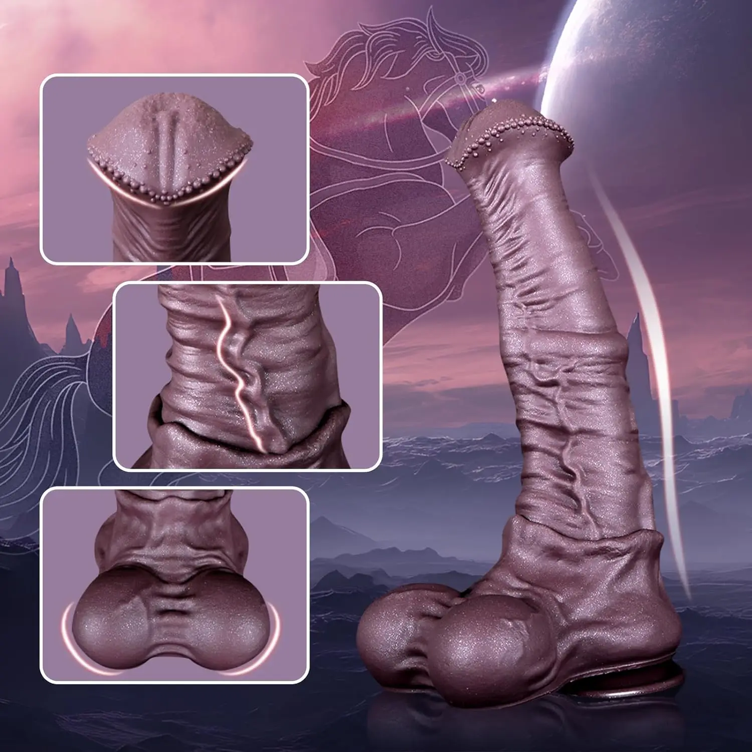 Extra Large Horse Dildo 3.2'' Diameter Monster Big Dildos With Suction Cup For Anal Animal Fantasy Sex Toys For Women Men Gay 18 view 2