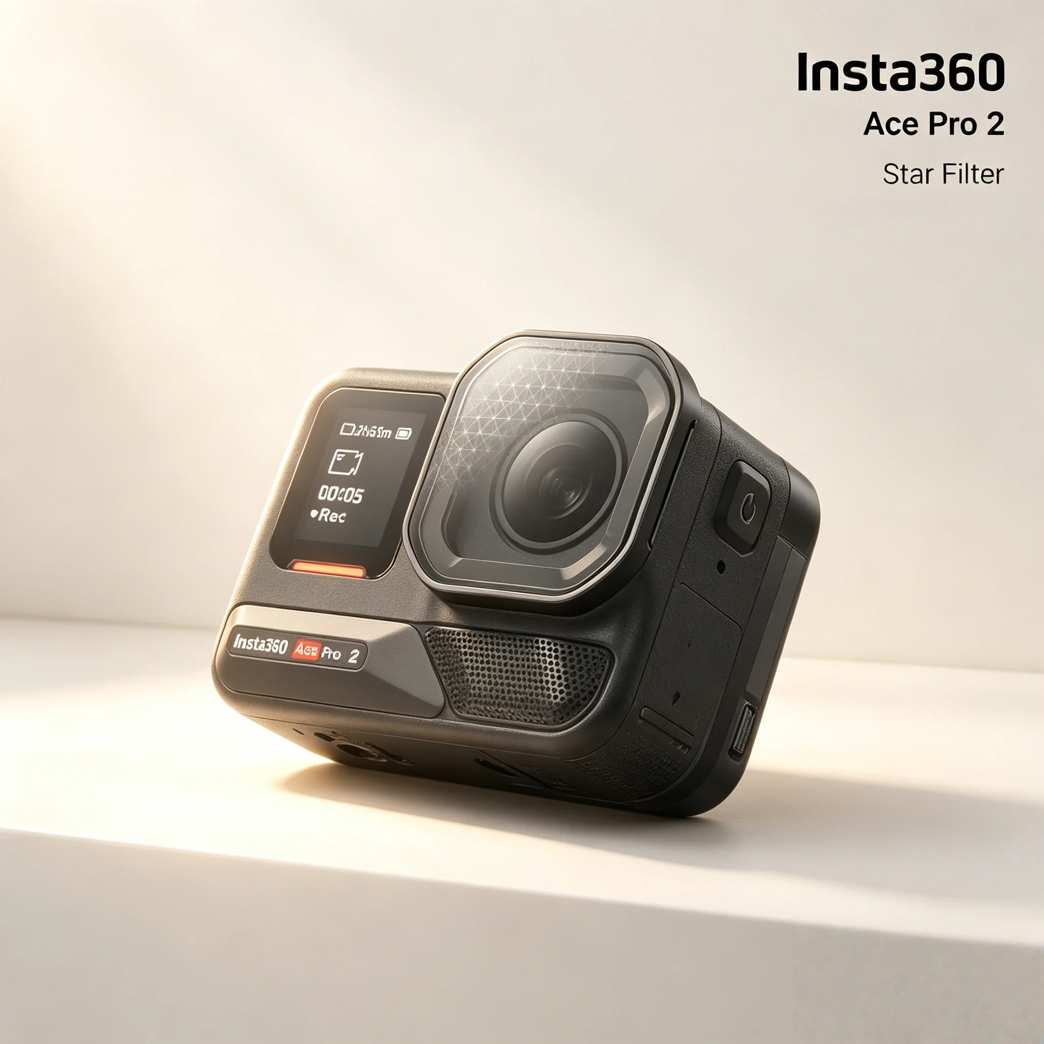 Creative Star Lens Filter, For Insta360 Ace Pro 2, Cinematic Starburst Effect, Perfect for City Lights and Sunlight Shooting