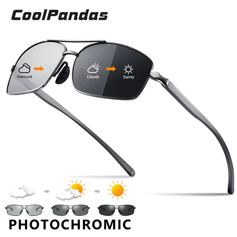 Top Photochromic Fishing Sunglasses Men Polarized Chameleon Glasses Sport Driving Goggles Anti-glare Sun Glasses zonnebril heren