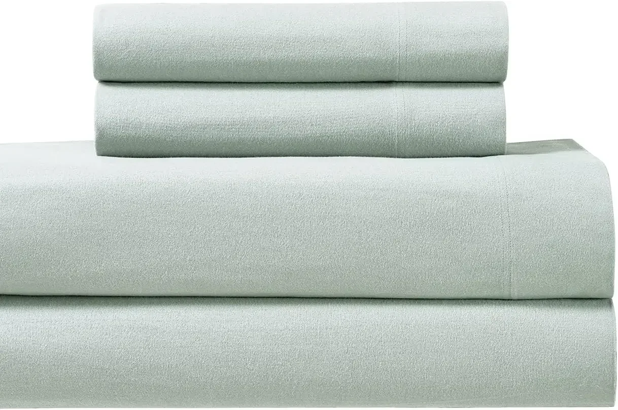 Hotel Bedding Heavy Soft 100% Cotton Flannel Sheets, 5pc Bed Sheet Set, Deep Pocket, Thick, Heavy and Ultra Soft Cotton Flannel,