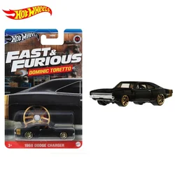 Original Hot Wheels Car 1/64 Diecast Fast&Furious Dominic Toretto 1968 Dodge Charger Vehicle Model Toys for Boys Collection Gift