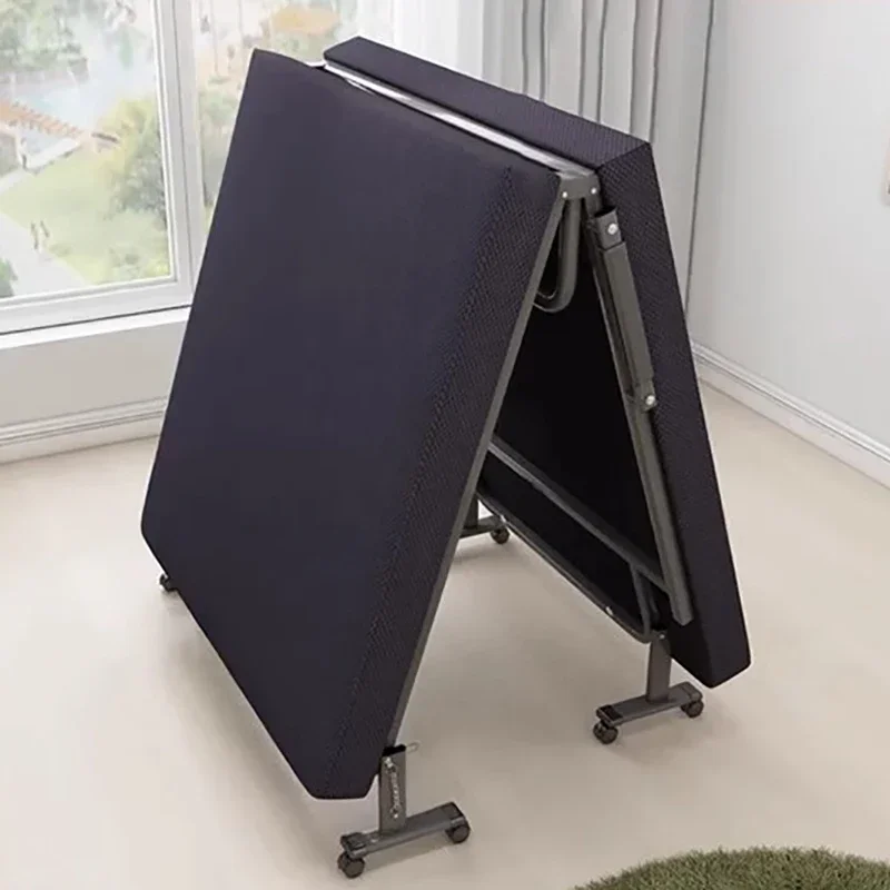 

Soft Fashionable Folding Beds Metal Minimalist Relax Confortable Beds Hotel High Sofa Cama Cama Individual Bedroom Furniture